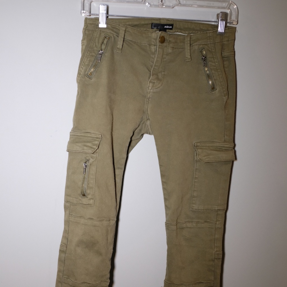 Aqua Olive Green Military Pants